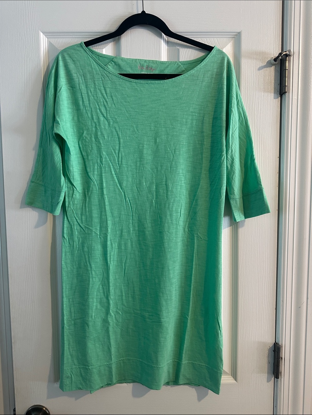 Lilly Pulitzer Green Cassie Mini Sheath Dress Pima Cotton Lightweight